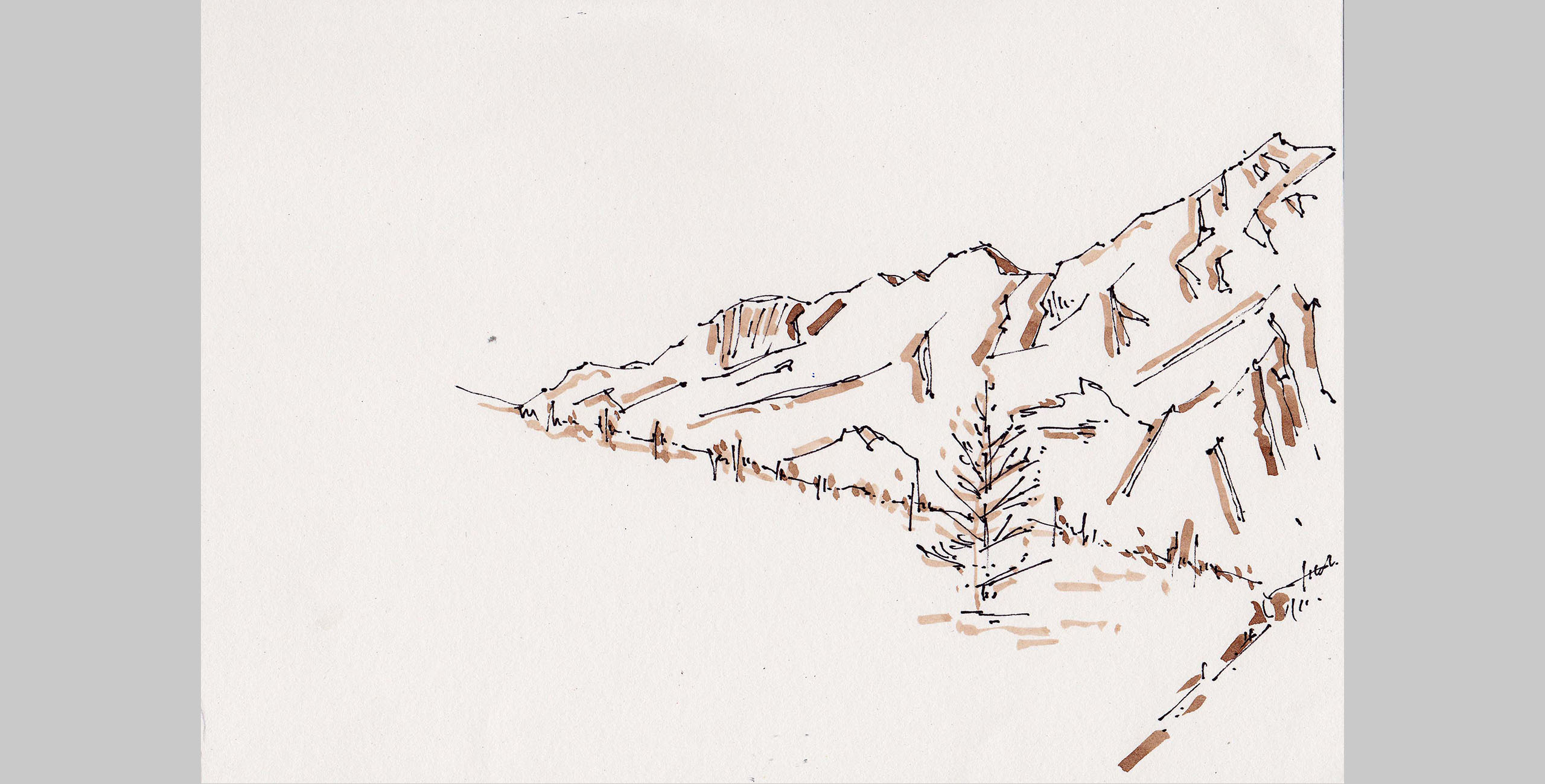Landscape 7, 2012, pen and ink on paper