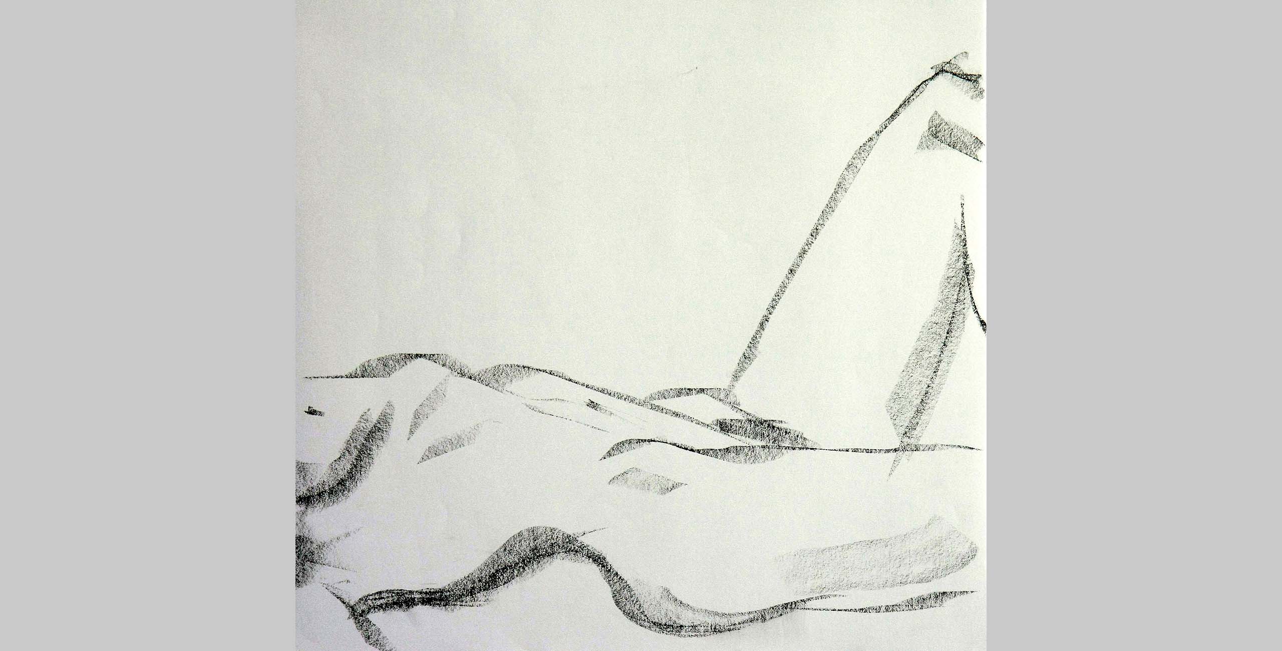 Arching Torso, 2011, charcoal on paper