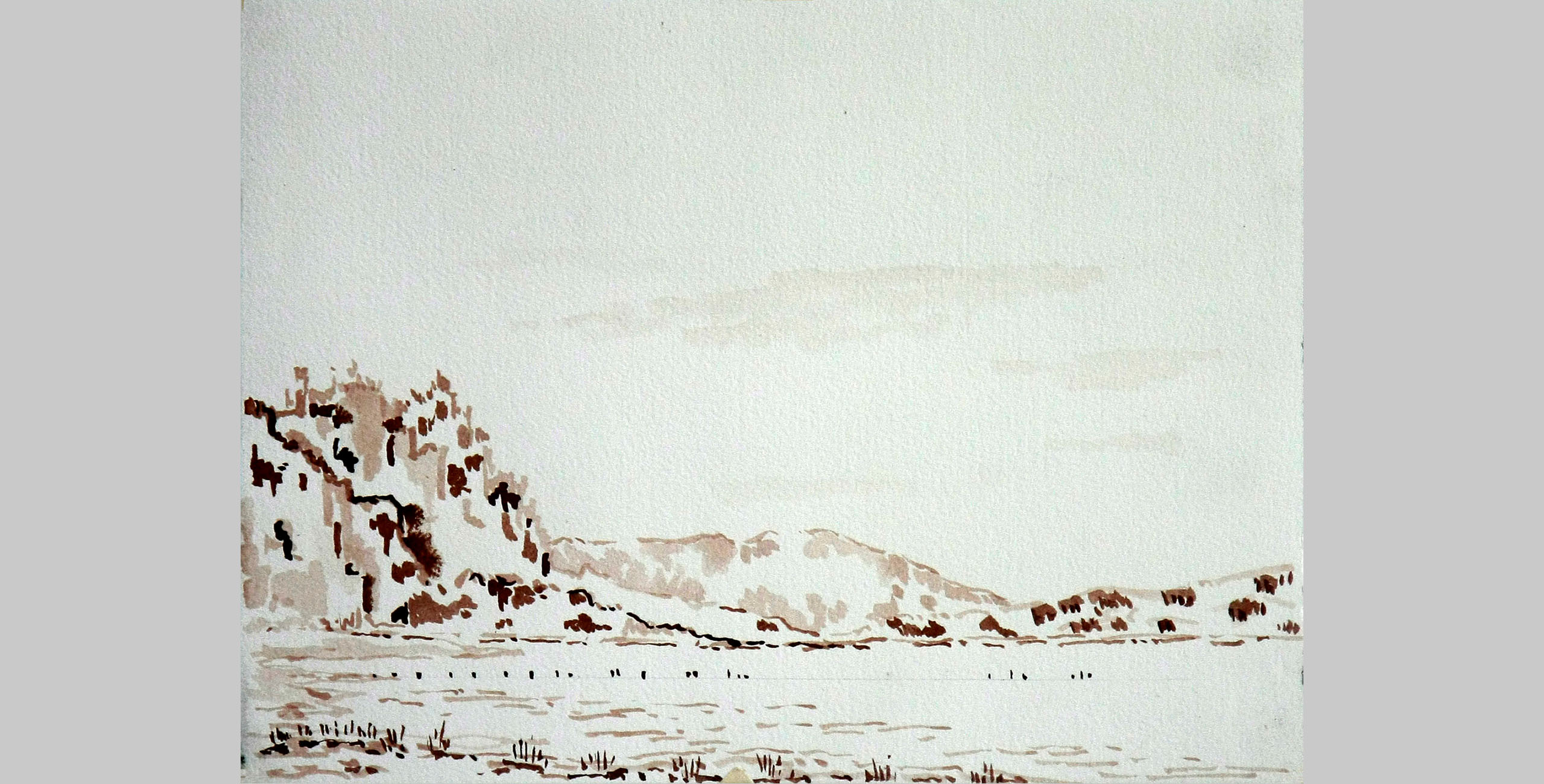 Landscape 2, 2011, pen and ink on paper