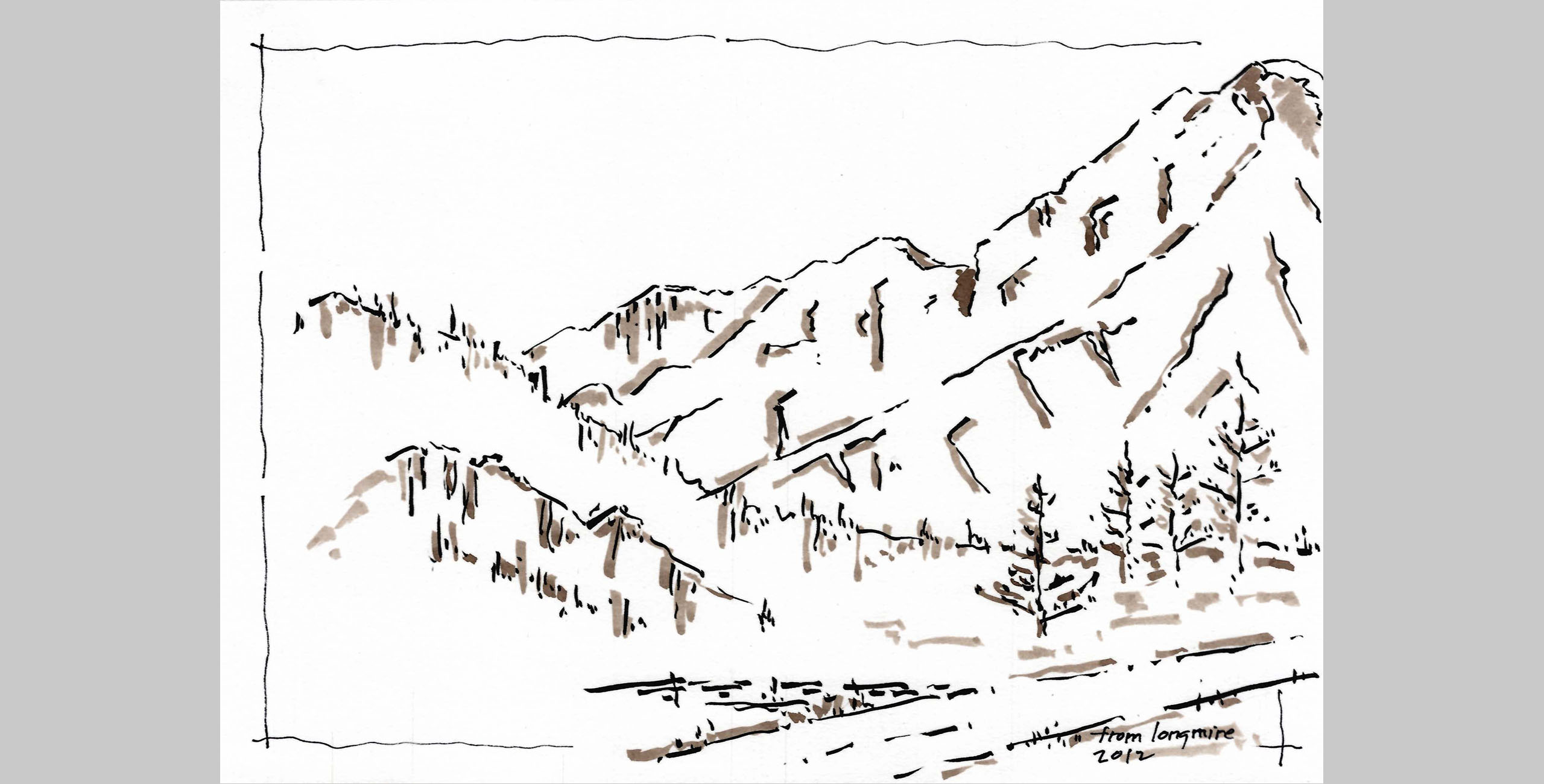 Landscape 8, 2011, pen and ink on paper